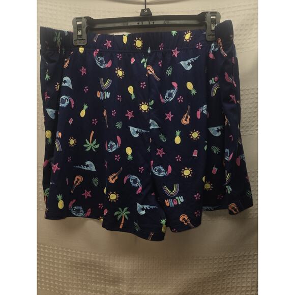 Lilo And Stitch Pajama Shorts Pull On Womens Size XL Blue - Picture 5 of 7